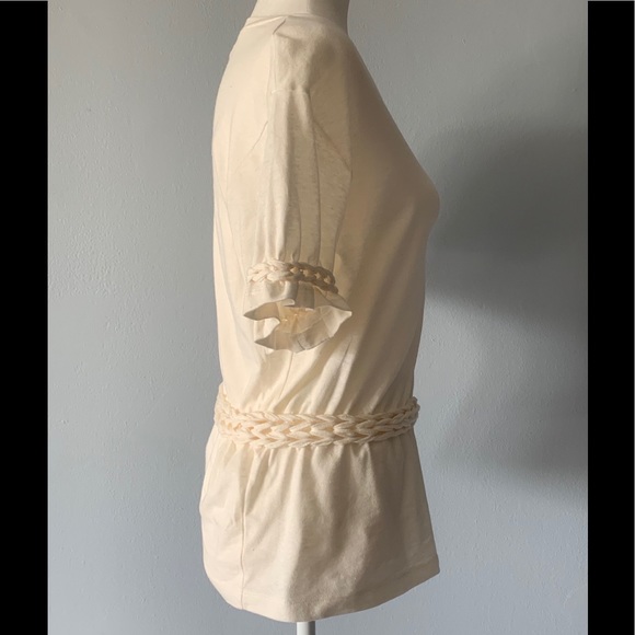 Women’s H&M creme short sleeve top(NWOT) - Picture 2 of 8